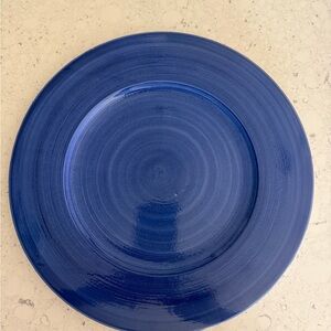 Vietri Italian Pottery 13" Chop Plate Serving Platter Charger BLUE Swirled 1991
